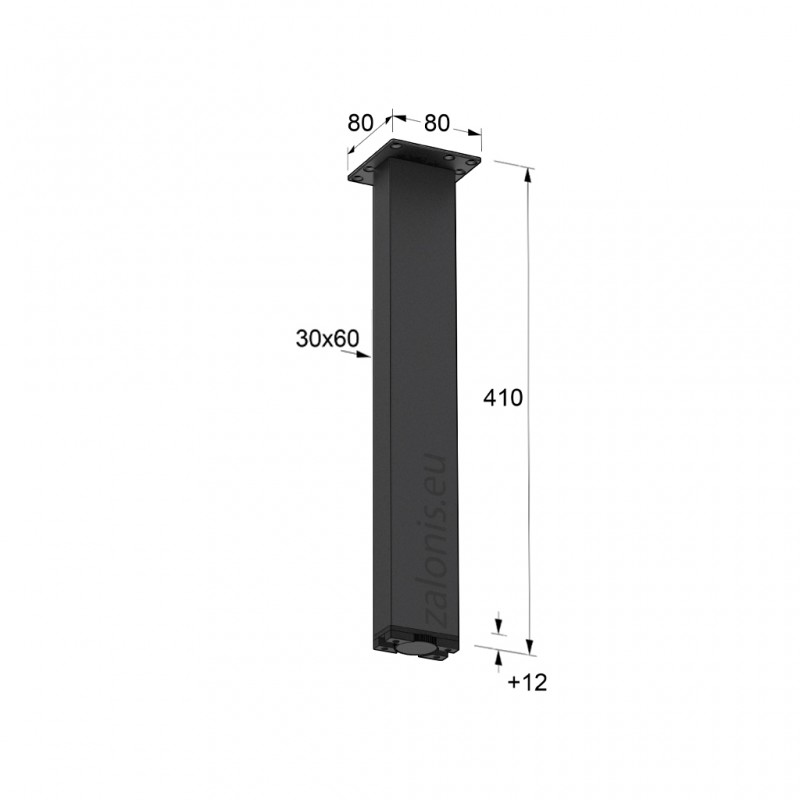 SQUARE LEG 30x60 / MAT BLACK